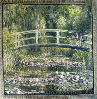 Monet's Bridge At Lake Giverny European Throw by Claude Monet