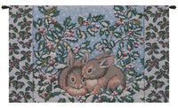 Holiday Bunnies Italian Tapestry Wall Hanging