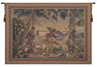 King Borne Old World Colors Belgian Tapestry Wall Hanging by Charles le Brun.