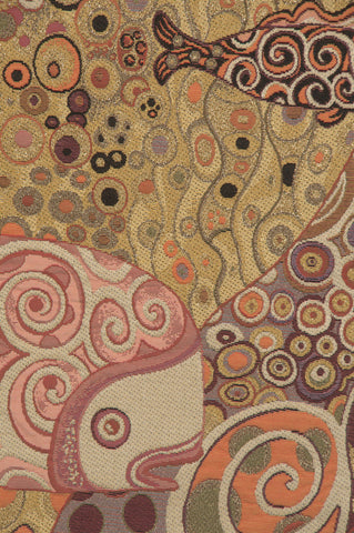 Sleeping Danae by Klimt Italian Tapestry Wall Hanging by Gustav Klimt