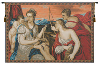 Venus Blindfolds Cupid Italian Tapestry Wall Hanging by Tiziano Vecellion