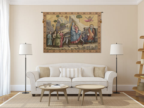 Flight into Egypt Italian Tapestry Wall Hanging by Giotto di Bondone
