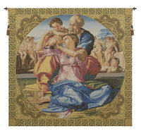 Sacred Family Italian Tapestry Wall Hanging by Michelangelo