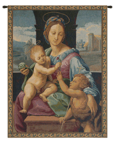 Madonna Aldobrandini by Raphael Italian Tapestry Wall Hanging by Raphael