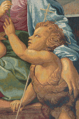 Madonna Aldobrandini by Raphael Italian Tapestry Wall Hanging by Raphael