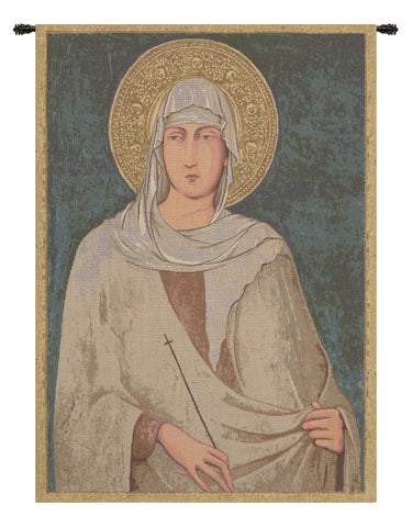 Santa Chiara St. Clare Italian Tapestry Wall Hanging by Simone Martini