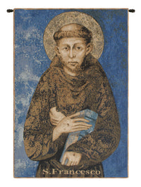 St. Francis From Assisi Italian Tapestry Wall Hanging by Alberto Passini