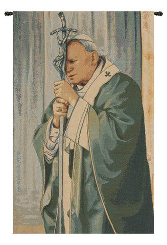 Pope John Paul II  Italian Tapestry Wall Hanging