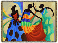 Dancers In Black Skin  Tapestry Throw