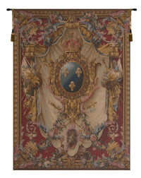 Grandes Armoiries Red French Tapestry by Pierre Josse Perrot