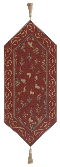 Medieval Rabbit II French Tapestry Table Runner