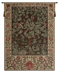 Tree of Life - Brown Belgian Tapestry by William Morris