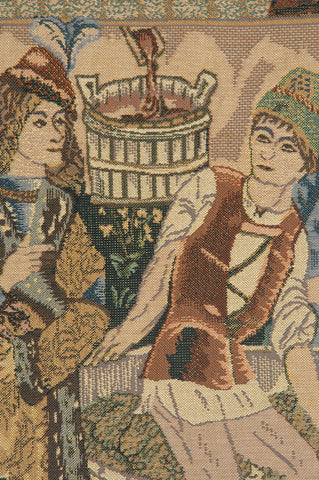 Vendages, Left Side (Rust) Belgian Tapestry