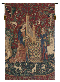 Lady and the Organ III  Belgian Tapestry