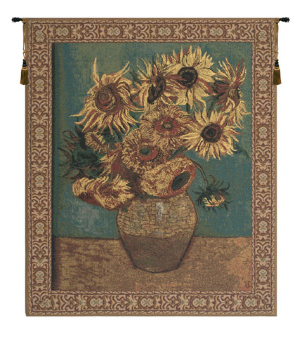 Sunflowers  Belgian Tapestry by Vincent Van Gogh