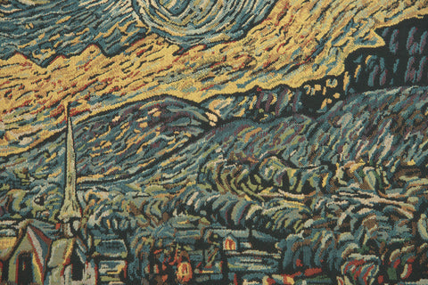 Van Gogh's Starry Night Belgian Tapestry by Vincent Van Gogh