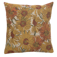 Sunflowers Yellow Belgian Cushion Cover by Vincent Van Gogh