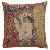 Mere et Enfant by Klimt Belgian Cushion Cover by Gustav Klimt