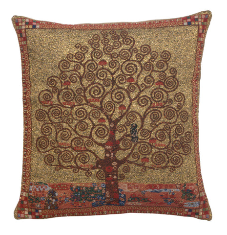 Klimt Tree of Life I Belgian Cushion Cover by Gustav Klimt