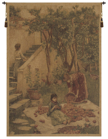 The Orange Gatherers European Tapestry by Waterhouse