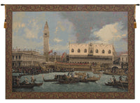 Bucintoro at the Dock Italian Tapestry Wall Hanging by Canaletto
