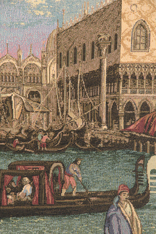 Bucintoro Venice Italian Tapestry Wall Hanging by Canaletto