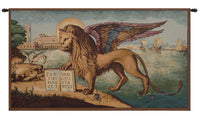 Lion Arrives in Venice Italian Tapestry Wall Hanging by Vittore Carpaccio