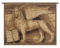 Lion with Books Italian Tapestry Wall Hanging by Alberto Passini