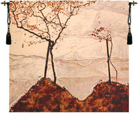 Autumn Sun and Trees Fine Art Tapestry