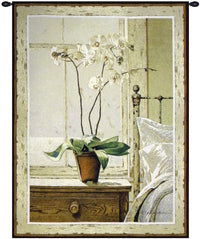 Orchids In the Window I Tapestry Wall Hanging