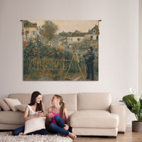 Monet Painting I European Tapestry by Pierre- Auguste Renoir