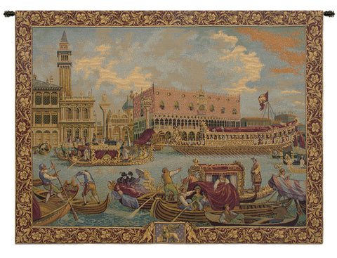 Bucintoro Italian Tapestry Wall Hanging by Canaletto