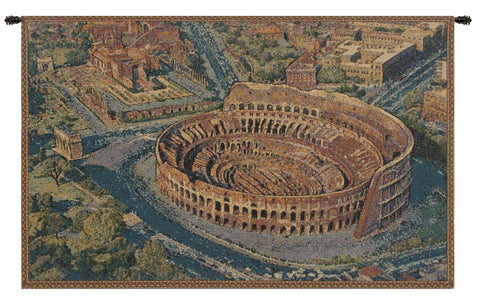 The Coliseum Rome Small Italian Tapestry Wall Hanging by Alessia Cara