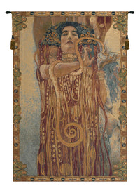 Hygeia by Klimt Italian Tapestry Wall Hanging by Gustav Klimt