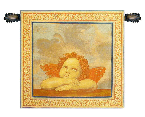 Raphael's Angel Right Panel Italian Tapestry Wall Hanging by Raphael