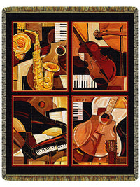 Four Quartets Tapestry Throw by Paul Brent