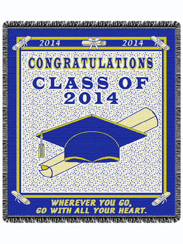 Graduation 2014 Tapestry Throw