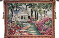 Garden Path to Home Tapestry Wall Hanging
