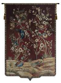 Wild Birds and Flowers Tapestry Wall Hanging