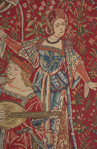 The Concert (Red) Belgian Tapestry