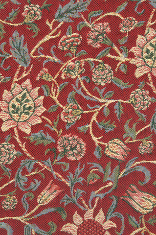 Fleurs de Morris Red Belgian Cushion Cover