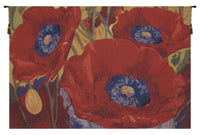 Three Poppies Belgian Tapestry