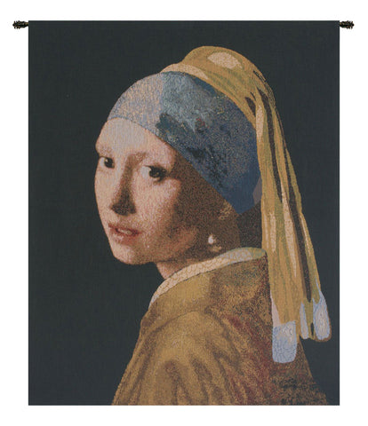 The Girl with the Pearl Earring I Belgian Tapestry by Johannes Vermeer
