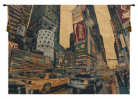Times Square New York Italian Tapestry Wall Hanging by Alberto Passini