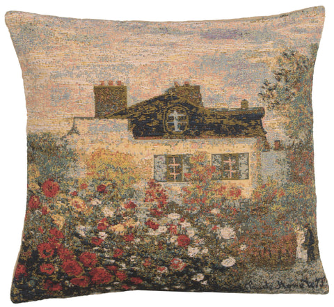 Monet's Mansion European Cushion Cover by Claude Monet