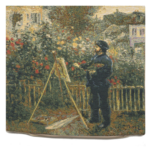 Monet Painting European Cushion Cover by Pierre- Auguste Renoir