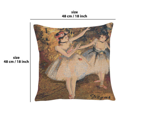 The Dancers European Cushion Cover by Degas