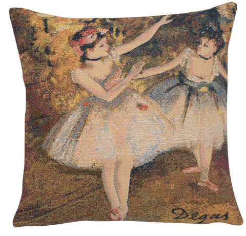 The Dancers European Cushion Cover by Degas