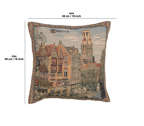 The Canals of Bruges European Cushion Cover