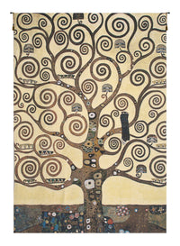 Lebensbaum Klimt Tree of Life Belgian Tapestry Wall Hanging by Gustav Klimt